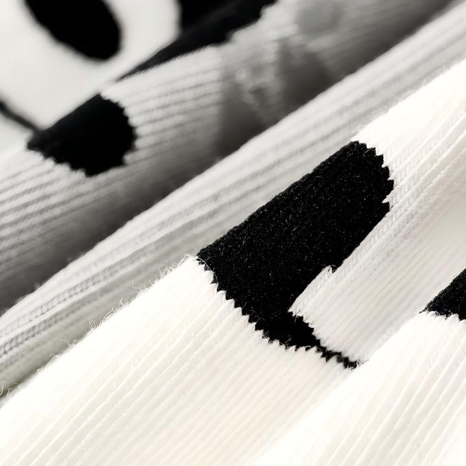 Japanese Playful Panda Cotton Crew Socks (Set of 5)