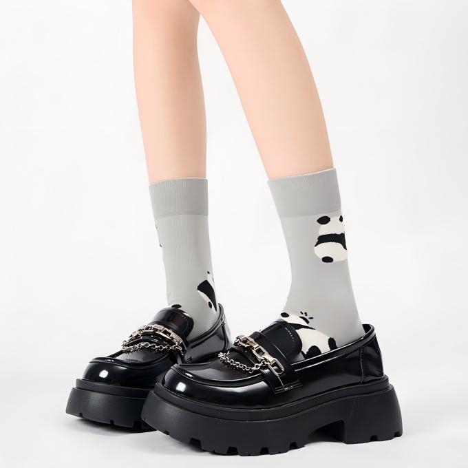 Japanese Playful Panda Cotton Crew Socks (Set of 5)
