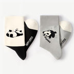 Japanese Playful Panda Cotton Crew Socks (Set of 5)