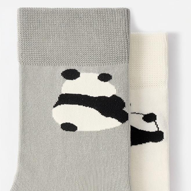 Japanese Playful Panda Cotton Crew Socks (Set of 5)