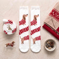 Fuzzy Sweater Dachshund Coral Fleece Socks