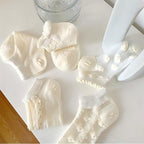 Minimalist Ivory Crystal Silk Ankle Socks - 10-Pair Milk White Gift Set