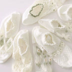 Japanese Sweet Crystal Silk No-Show Socks - 8-Pair Lace Ruffle Gift Set