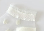 Japanese Sweet Crystal Silk Boat Socks Pack - 5-Pair Milky White Floral Gift Set