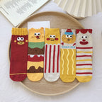 Kawaii 3D Googly Eyes Fast Food Crew Socks (Set of 5)