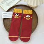 Kawaii 3D Googly Eyes Fast Food Crew Socks (Set of 5)