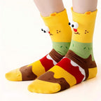 Kawaii 3D Googly Eyes Fast Food Crew Socks (Set of 5)