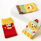 Kawaii 3D Googly Eyes Fast Food Crew Socks (Set of 5)