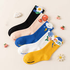 Kawaii Cheerful Mood & Fruit Cotton Crew Socks (Set of 5)