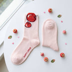 Kawaii Cheerful Mood & Fruit Cotton Crew Socks (Set of 5)