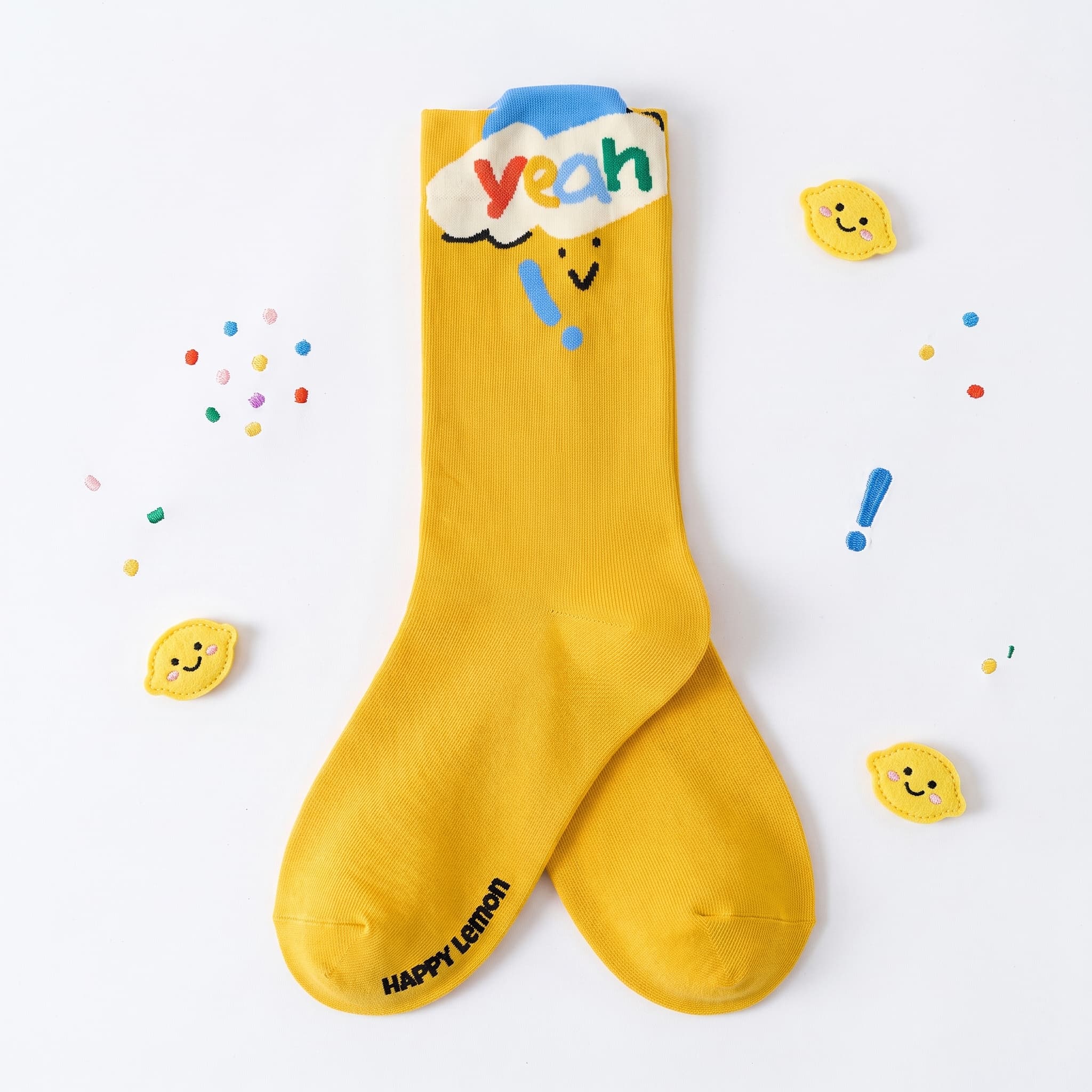 Kawaii Cheerful Mood & Fruit Cotton Crew Socks (Set of 5)