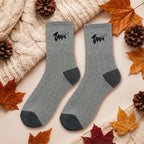 Retro Preppy Cable Knit Cotton Crew Socks (Set of 5)