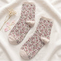 Vintage Ditsy Floral Cotton Crew Socks