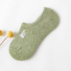 Embroidered Woodland Animal Cotton Low Cut Socks (Set of 6)