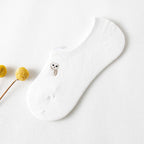 Embroidered Woodland Animal Cotton Low Cut Socks (Set of 6)