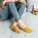 Embroidered Woodland Animal Cotton Low Cut Socks (Set of 6)