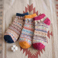 Bohemian Geometric Cotton Ankle Socks (Set of 3)