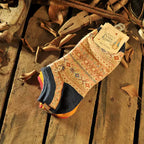 Bohemian Geometric Cotton Ankle Socks (Set of 3)
