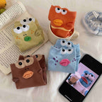 Quirky 3D Lips Funny Fish Cotton Crew Socks