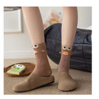 Quirky 3D Lips Funny Fish Cotton Crew Socks