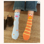 Quirky 3D Lips Funny Fish Cotton Crew Socks