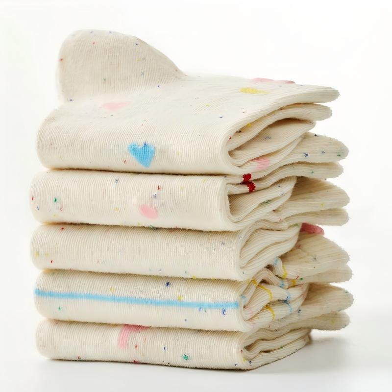 Speckled Pastel Short Crew Socks - Cute Cartoon & Friends Set