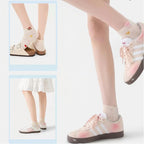 Speckled Pastel Short Crew Socks - Cute Cartoon & Friends Set