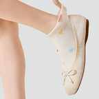 Speckled Pastel Short Crew Socks - Cute Cartoon & Friends Set