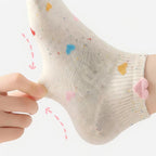 Speckled Pastel Short Crew Socks - Cute Cartoon & Friends Set