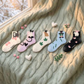 Kawaii 3D Popping Ears Animal Cotton Short Crew Socks (Set of 5)
