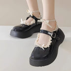 Balletcore Lace Ruffle Boat Socks - Ribbon Strappy No-Show Flat Liner