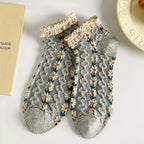 Vintage Floral Ruffle Lace Socks