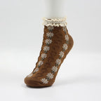 Vintage Floral Ruffle Lace Socks